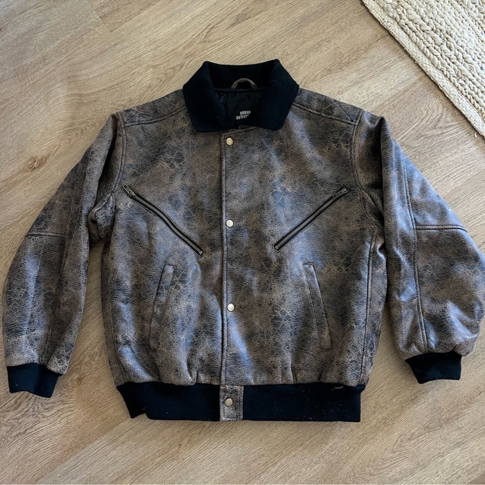 Urban Outfitters Vegan Leather Aviator Jacket